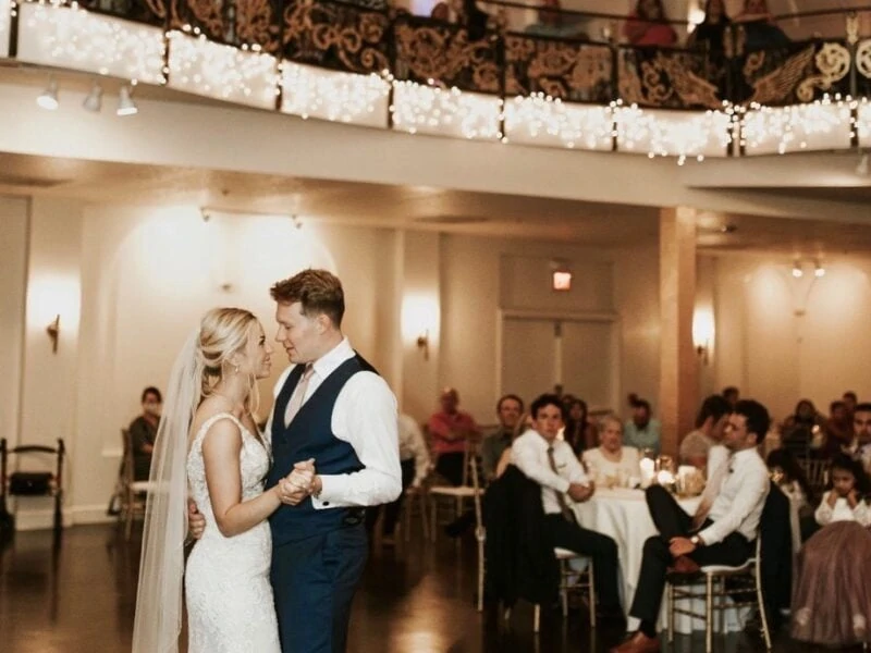 Bride and Groom First Dance Madrid Theatre